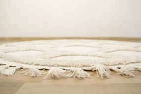 Koberec Berber 7063 3D kruh béžový/krémový