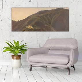 Obraz - Jules Coignet, View of Bozen with a Painter, reprodukcia (120x50 cm)