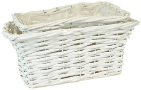 Prútený truhlík biely Rozmery (cm): 34x17, ma. 15