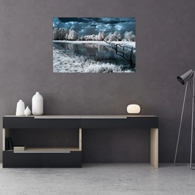 Obraz - Zamrznutá krajina (90x60 cm)