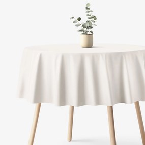 Goldea okrúhly obrus 100% bavlnené plátno - slonová kosť Ø 100 cm