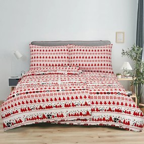 Flanelové obliečky Homa CHRISTMAS RED 140x200 cm