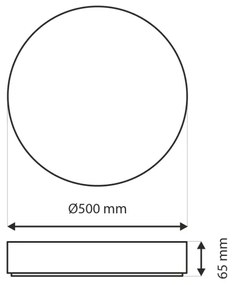 LED Stmievateľné stropné svietidlo DRINA LED/36W/230V 2700-6500K +dálkové ovládanie