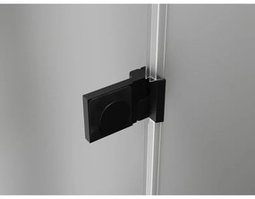 Mexen Lunar-B L pravý výklopný sprchový kút 85 x 80 cm, číre sklo, čierna matná, 832L-085-080-66-00-P