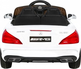 Ramiz Elektrické detské auto Mercedes Benz AMG SL65 S biele + diaľkové ovládanie