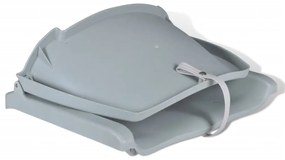 Sedadlo do člna, sklápacie operadlo bez vankúša sivé 48x51x41cm