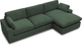 Zelená menčestrová rohová pohovka Belair – Bobochic Paris