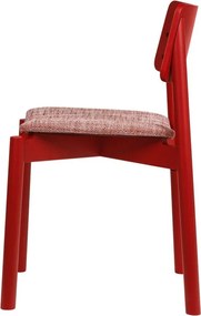 Červená stohovateľná jedálenská stolička Wem – noo.ma