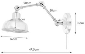 Markslöjd 108115 - Nástenné svietidlo GRIMSTAD 1xE27/60W/230V