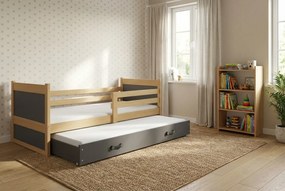 Posteľ s prístelkou RICO 2 200x90 Borovica - Grafitová