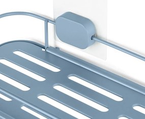 Svetlomodrá samodržiaca kovová kúpeľňová polička Grena – Compactor