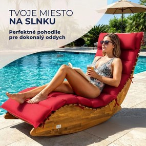 Podložka na saunové ležadlo BALI, 58x7x177cm, červená Detex