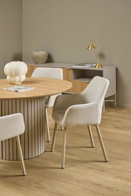 VERA Béžové (tkanina Apia 453)/béžový rám – MODERNÁ ČALÚNENÁ KRESLOVÁ STOLIČKA DO OBÝVAČKY/JEDÁLNE LOFT