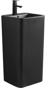 Mexen Otra, voľne stojace umývadlo 40x40x83 cm, čierna matná, 26034070