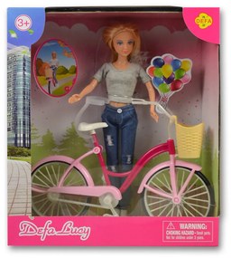 Corbi toys Bábika s bicyklom