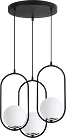 Závesné svietidlo Florence, 3x biele sklenené tienidlo, b/ch, o, U