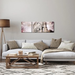 Obraz - Koloseum, Rím, Taliansko (s hodinami) (90x30 cm)