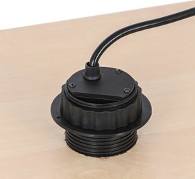 Výsuvná stolová zásuvka, 3× 230 V, USB-A, USB-C, čierna