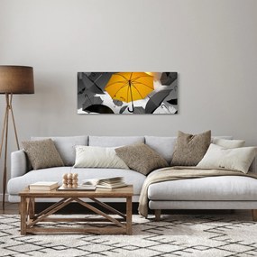 Obraz žltého dáždnika (120x50 cm)