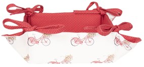 Obojstranný bavlnený košíček na pečivo Red Bicycle - 35 * 35 * 8 cm