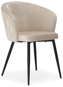 Jedálenská stolička HAMPTON zamatová, béžová