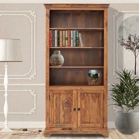 furniture-nabytek.cz - Rustikálna knižnica 100x200x45 z indického masívu palisander