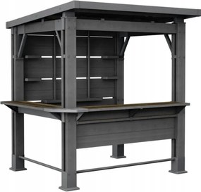 Záhradný bar s policami Keter Zastrešenie Altánok do záhrady Grafitový veľký