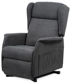 Autronic BONTEC Polohovacie kreslo, elektrické káblové ovládanie, hnedá, látka, TV-1190 BR2 Farba: Šedá