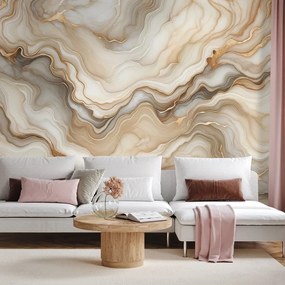 Samolepiaca tapeta mramorová elegancia v zlatých tónoch