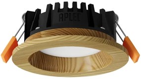 APLED - LED Podhľadové RONDO WOODLINE LED/3W/230V 3000K pr. 9 cm borovica masív