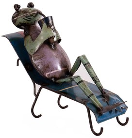 Kovová žaba na lehátku v štýle upcycle 250x80x195