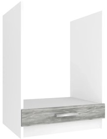 Kuchynská skrinka Belini spodná pre vstavanú rúru 60 cm šedý antracit Glamour Wood bez pracovnej dosky  TOR SDP60/0/WT/GW/0/E