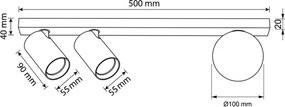 Brilagi - Bodové svietidlo SELE BALL 2xGU10/30W/230V + 1xG9/10W biela