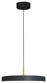 Závesné svietidlo Disc, 1x čierne kovové tienidlo, b
