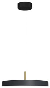 Závesné svietidlo Disc, 1x čierne kovové tienidlo, b