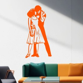 Veselá Stena Samolepka Hriešny tanec Farba: oranžová, Veľkosť: 80 x 40 cm