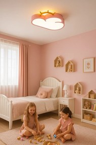 IKO LED stropná lampa s diaľkovým ovládačom – Ružový oblak