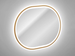 Comad Závesné zrkadlo s LED osvetlením Apollo 2 90x70 cm s pohybovým senzorom, zlatá