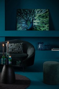 Nástenná sklenená dekorácia páv Peacock – 120*0,4*80 cm