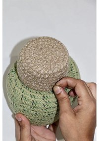 Zelený látkový detský kôš na hračky ø 25x36 cm Big Tree – Lorena Canals