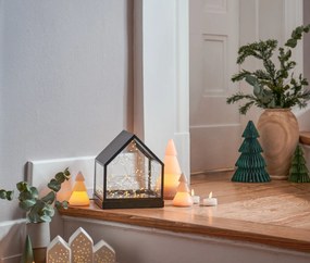 Jedlička z pravého vosku s LED, 2 ks