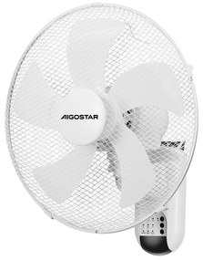 Aigostar - Nástenný ventilátor 45W/230V biela + DO