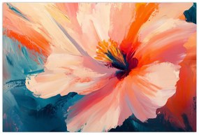 Obraz - Maľovaný kvet (90x60 cm)