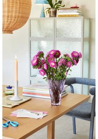 Fialová sklenená ručne vyrobená váza (výška 18 cm) Bloom – Hübsch