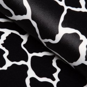 Biante Zamatový štvorcový obrus Tamara TMR-015 Čiernobiely žirafí vzor 100x100 cm