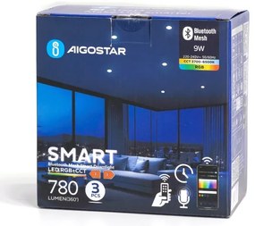 Aigostar-SADA 3x LED RGBW Stm. podhľ. svietidlo MESH 9W/230V 2700K-6500K pr.14,5cm