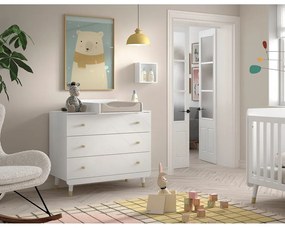 Biela detská komoda s prebaľovacím pultom 100x100x74 cm Billy – Vipack