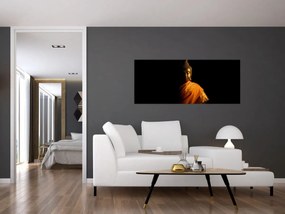 Obraz - Zlatá socha Budhu (120x50 cm)
