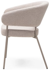 Jídelní křeslo Lamu bouclé béžové