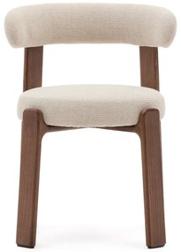 Hnedá/béžová jedálenská stolička z jaseňového dreva Granite – Kave Home